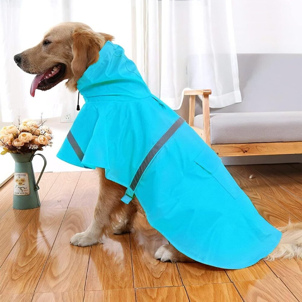 Large Dog Raincoat Adjustable Pet Water Proof Clothes